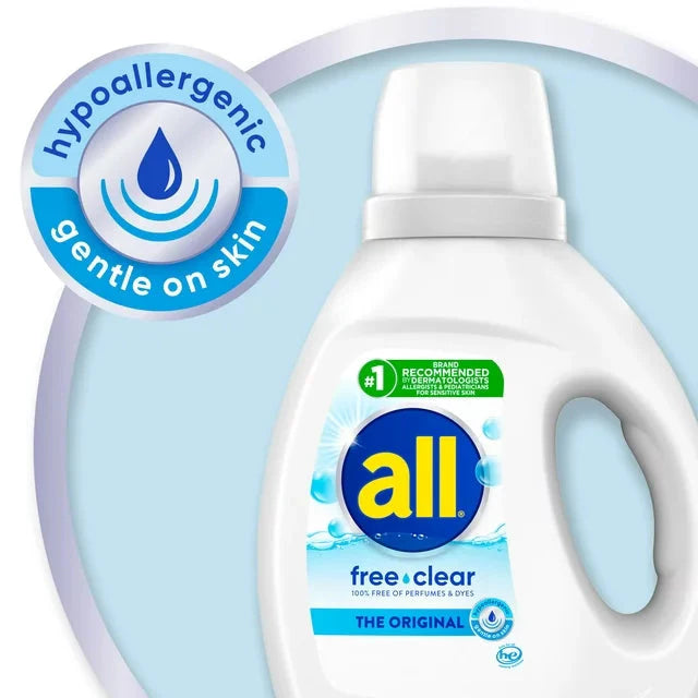 all Liquid Laundry Detergent, Free Clear for Sensitive Skin, 88 Fluid Ounces, 58 Loads - Amado Deals - wholesale and distributors with free shipping in United States