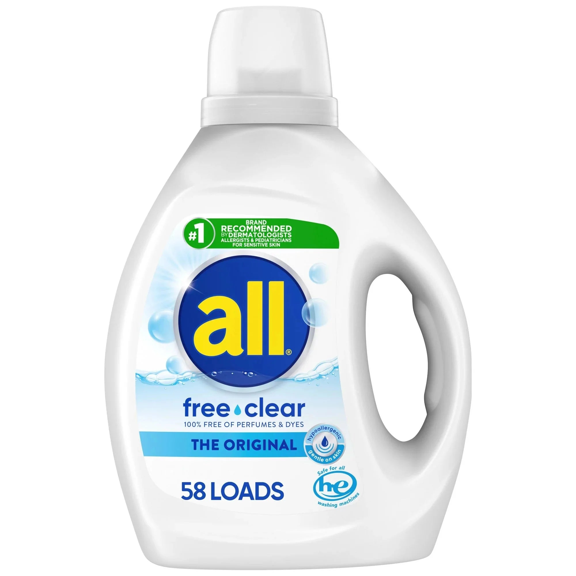 all Liquid Laundry Detergent, Free Clear for Sensitive Skin, 88 Fluid Ounces, 58 Loads - Amado Deals - wholesale and distributors with free shipping in United States