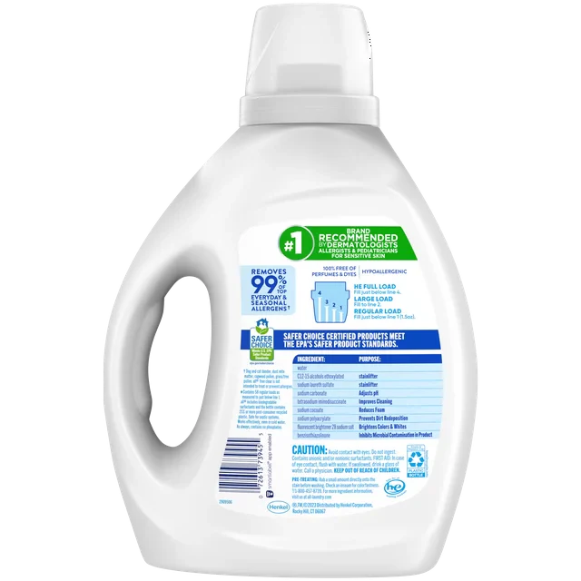 all Liquid Laundry Detergent, Free Clear for Sensitive Skin, 88 Fluid Ounces, 58 Loads - Amado Deals - wholesale and distributors with free shipping in United States